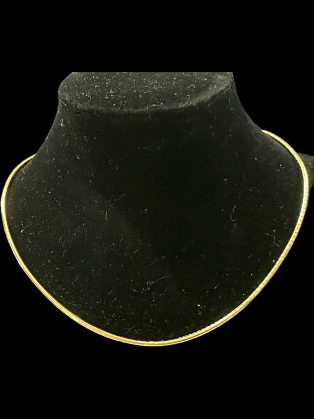 18k Gold Technibond Diamond cut omega polished flexible necklace vintage HSN